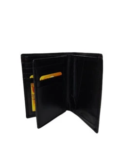 Vigro Keskikokoinen Nahkalompakko -Laukkuni Vigro nahkalompakko vetoketjulla musta