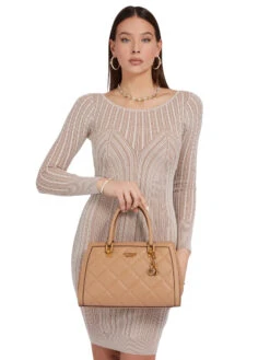 Guess Abey Beige Käsilaukku -Laukkuni beige laukku keskikokoinen guess abey