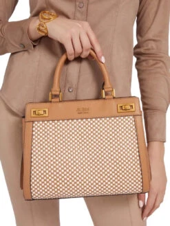 Guess Katey Iso Käsilaukku Caramel/multi