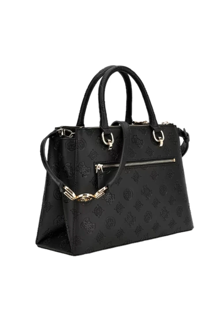 Guess Galeria Satchel Musta Logokuvioitu 3 Guess Galeria Satchel Musta Logokuvioitu - Image 3