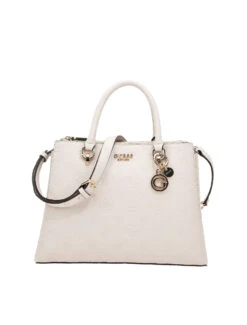 Guess Galeria Satchel Cream Logokuvioitu