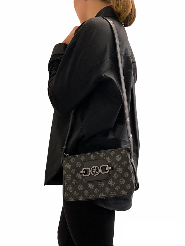 Guess Hensely Olkalaukku Musta Kuviollinen 2 Guess Hensely Olkalaukku Musta Kuviollinen - Image 2