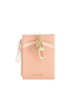 Guess Korttikotelo Avaimenperällä Lohenpunainen