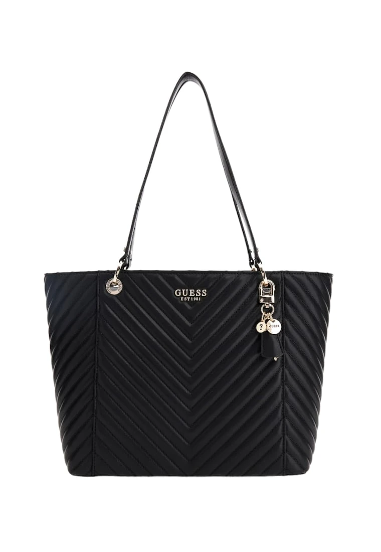 Guess Noelle Laukku Musta Tikkikuvio 1 Guess Noelle Laukku Musta Tikkikuvio