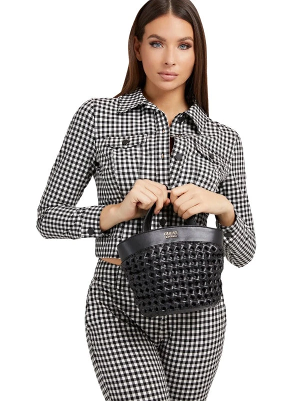 Guess Sicilia Mini Musta Pieni Käsilaukku / Olkalaukku 1 Guess Sicilia Mini Musta Pieni Käsilaukku / Olkalaukku