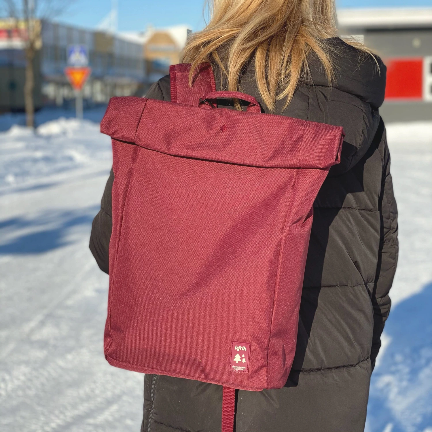 Lefrik Roll Viininpunainen Reppu 2 Lefrik Roll Viininpunainen Reppu - Image 2