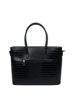 Lycke Oslo Iso Tote Laukku Musta Krokokuvio -Laukkuni iso musta naisten laukku lycke oslo