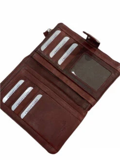 Nabo Iso Ruskea Lompakko RFID -Laukkuni iso ruskea nahkalompakko nabo