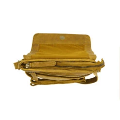 Chesterfield Calais Keltainen Läpällinen Olkalaukku -Laukkuni keltainen nahkalaukku chesterfield olkalaukku