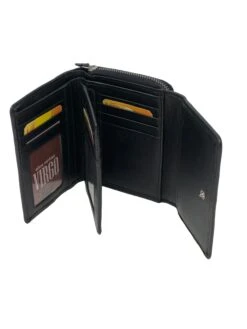 Keskikokoinen Naisten Nahkalompakko Musta RFID Virgo 8 Keskikokoinen Naisten Nahkalompakko Musta RFID Virgo -Laukkuni lompakko nahkaa musta virgo