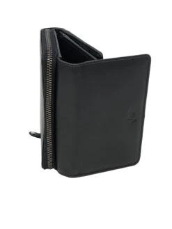 Keskikokoinen Naisten Nahkalompakko Musta RFID Virgo