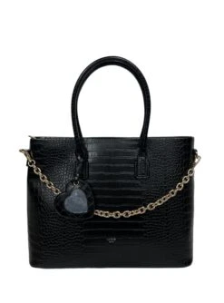 Lycke Oslo Iso Tote Laukku Musta Krokokuvio