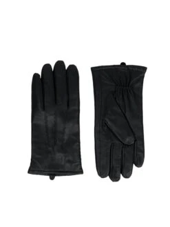 Miesten Mutka Nahkahanskat Mustat