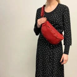 Montana Custer Nahkainen Vyölaukku Punainen