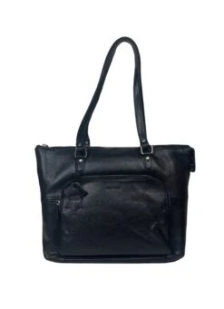 Monte Nahkainen Käsilaukku Musta