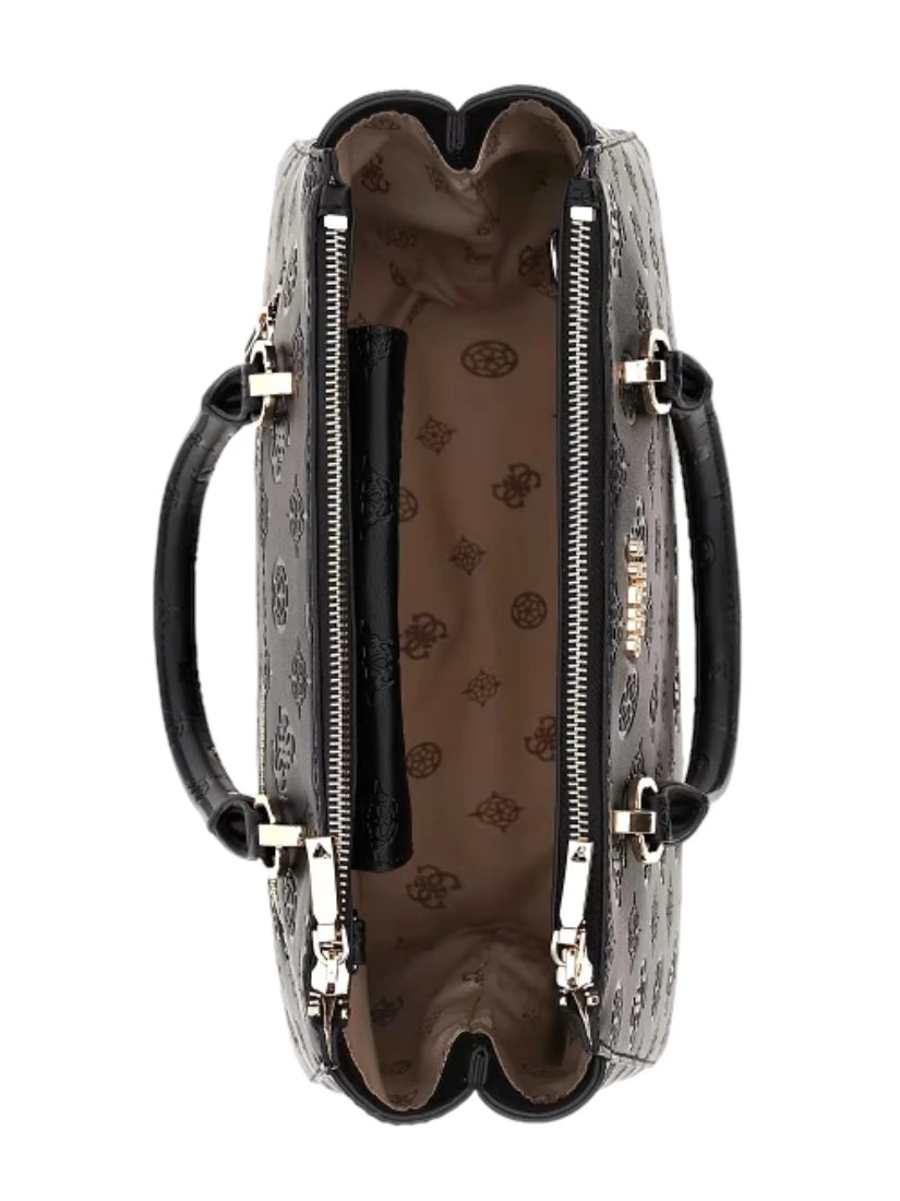 Guess Galeria Satchel Musta Logokuvioitu 2 Guess Galeria Satchel Musta Logokuvioitu - Image 2