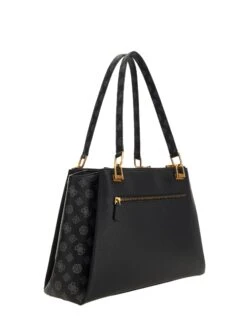 Guess Alva Status Käsilaukku Musta Kuviollinen -Laukkuni musta kuviollinen guess alva status laukku