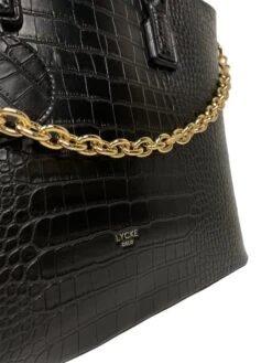 Lycke Oslo Iso Tote Laukku Musta Krokokuvio -Laukkuni musta lycke oslo totebag krokokuvio laukku