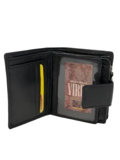 Pieni Naisten Nahkalompakko Musta RFID -Laukkuni musta naisten nahkalompakko virgo pieni