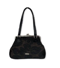 Käsilaukku Kehysmallinen Musta/ruskea