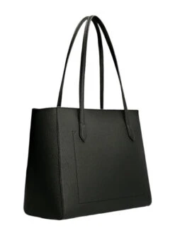 Guess Downtown Chic Turnlock Musta Tote -Laukkuni musta turnlock guess downtown chic tyolaukku iso