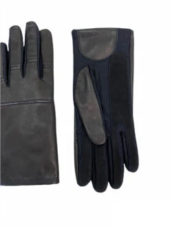 Randers Naisten Nahkahanskat -Laukkuni mustat naisten nahkasormikkaat