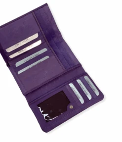 Nabo Violetti Iso RFID Lompakko -Laukkuni nabo iso nahkalompakko violetti