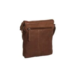 Chesterfield Calais Konjakinruskea Läpällinen Olkalaukku -Laukkuni nahkainen chesterfield olkalaukku ruskea