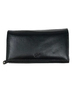 Iso Naisten Nahkalompakko Musta RFID -Laukkuni nahkainen iso naisten lompakko virgo musta