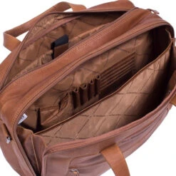 Chesterfield Konjakinruskea 15,6"/17" Iso Tietokonelaukku Ryan -Laukkuni nahkainen tietokonelaukku ruskea ryan