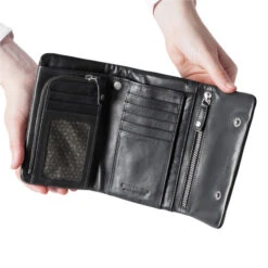 Aunts & Uncles Peach Musta Lompakko -Laukkuni nahkalompakko peach musta aunts and uncles