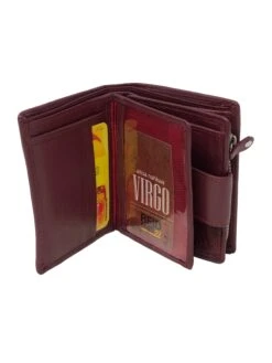 Pieni Naisten Nahkalompakko Viininpunainen RFID