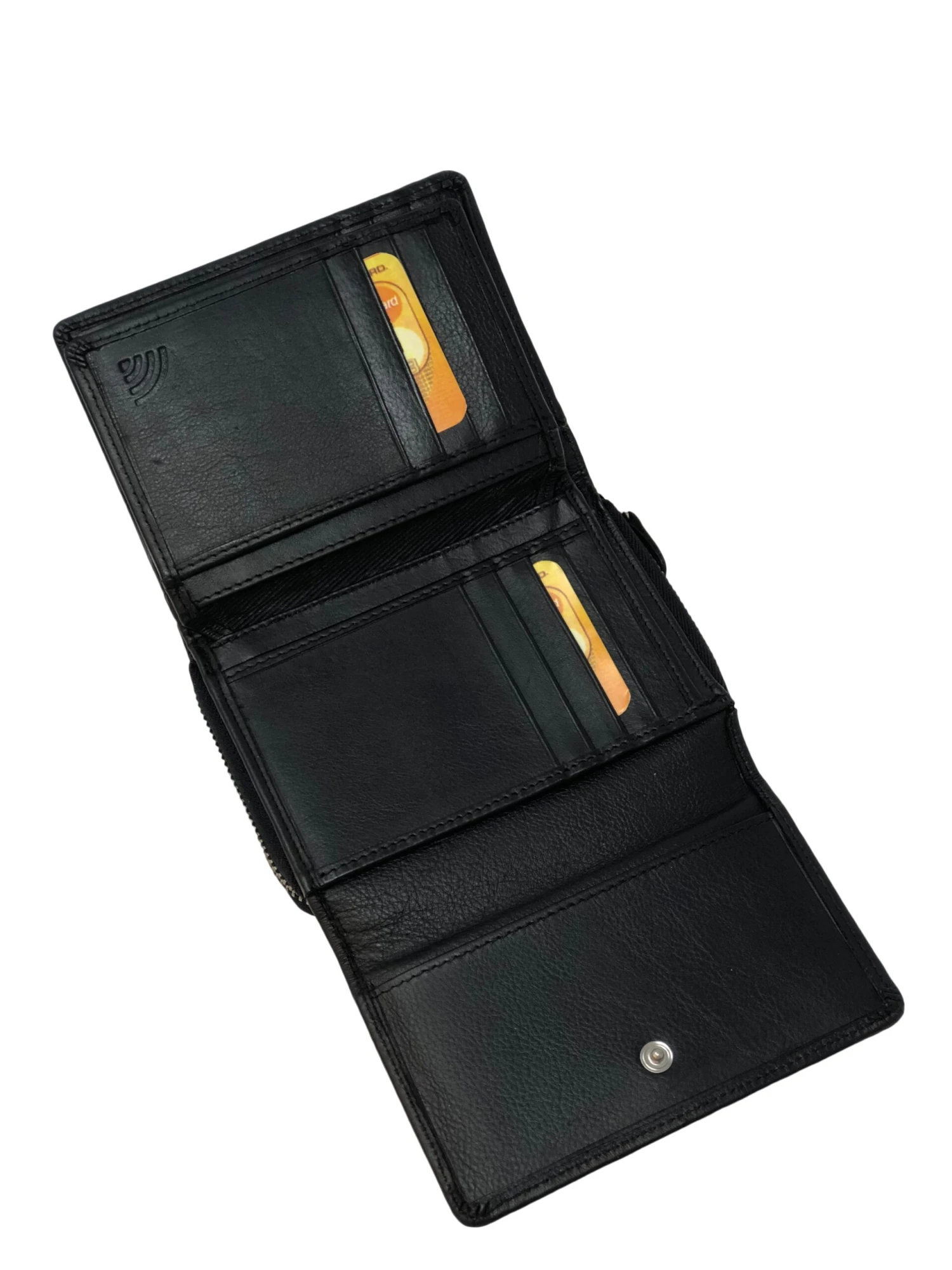 Keskikokoinen Naisten Nahkalompakko Musta RFID Virgo 2 Keskikokoinen Naisten Nahkalompakko Musta RFID Virgo - Image 2