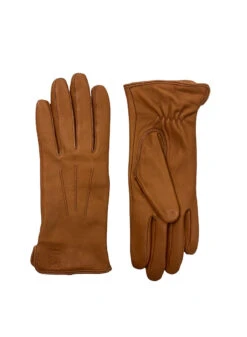 Naisten Hanskat Konjakinruskeat Peurannahkaa