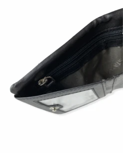 Starling Pieni Musta Lompakko RFID -Laukkuni naisten pieni musta nahkalompakko