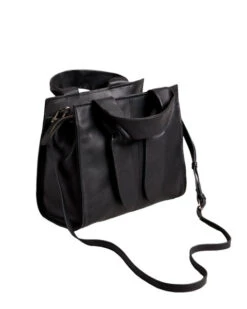 Ted Baker Nyahli Musta Olkalaukku -Laukkuni nyahli pehmea rusetti tote laukku musta ted baker