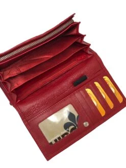 Iso Naisten Nahkalompakko Punainen RFID -Laukkuni punainen iso naisten lompakko nahkaa virgo