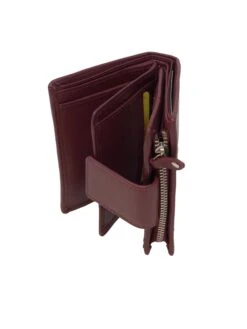 Pieni Naisten Nahkalompakko Viininpunainen RFID -Laukkuni punainen pieni naisten nahkalompakko virgo