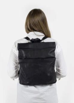 Re:Designed Begndal Musta Nahkareppu / Laukku -Laukkuni redesigned reppu laukku musta