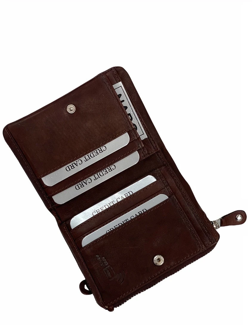 Nabo Ruskea Pieni RFID Lompakko 2 Nabo Ruskea Pieni RFID Lompakko - Image 2