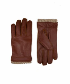 Börjesson Miesten Konjakinruskeat Nahkahanskat