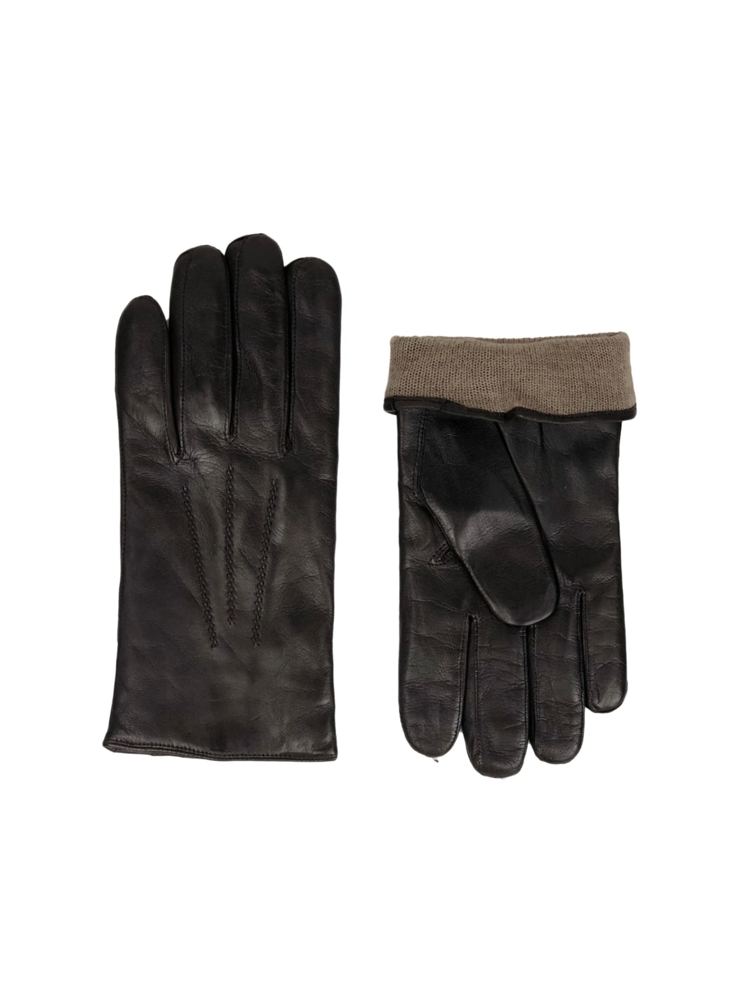 Miesten Ruskeat Nahkahanskat 2 Miesten Ruskeat Nahkahanskat - Image 2