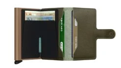 Secrid Miniwallet Saffiano Olive -Laukkuni secrid minilompakko staffiano olive