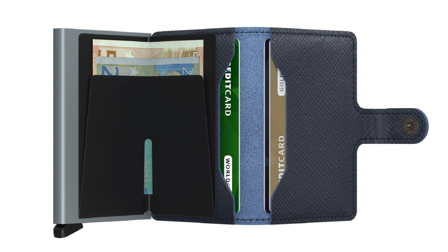Secrid Miniwallet Saffiano Navy 3 Secrid Miniwallet Saffiano Navy - Image 3