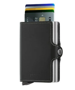 Secrid Twinwallet Musta Hopea Sisus