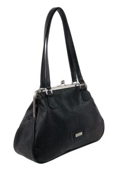 Käsilaukku Kehysmallinen Musta Kuvioitu 6 Käsilaukku Kehysmallinen Musta Kuvioitu -Laukkuni suomalainen kasilaukku musta nabo