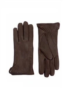 Naisten Hanskat Ruskeat Peurannahkaa