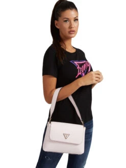 Guess Downtown Chic Vaaleanpunainen Olkalaukku