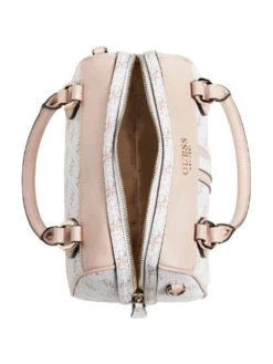 Guess Noelle Box Satchel Valkoinen / Multi 7 Guess Noelle Box Satchel Valkoinen / Multi -Laukkuni valkoinen multi keskikokoinen laukku noelle box satchel