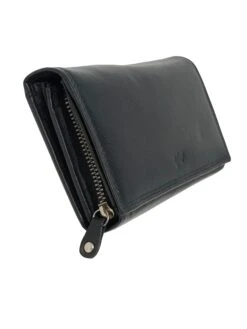 Iso Naisten Nahkalompakko Musta RFID -Laukkuni virgon musta iso naisten lompakko